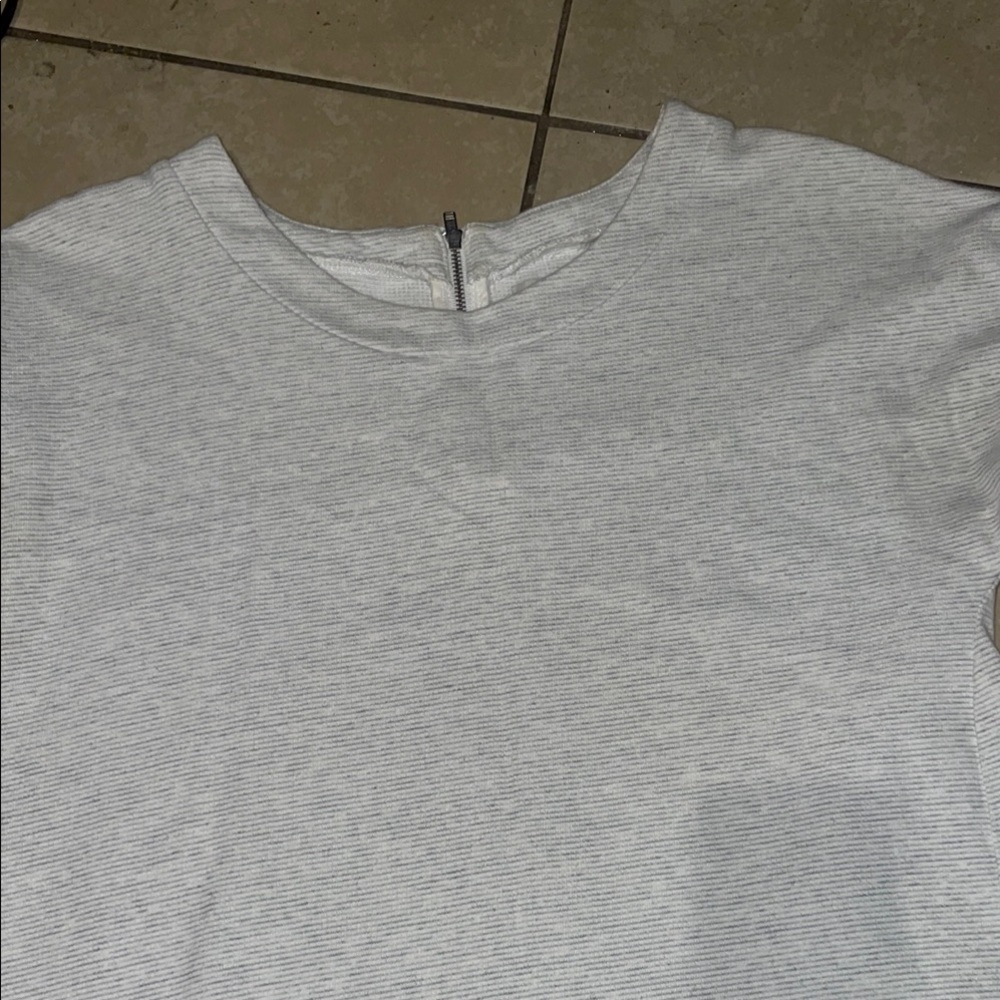 Madewell High Low Dress in Light Gray